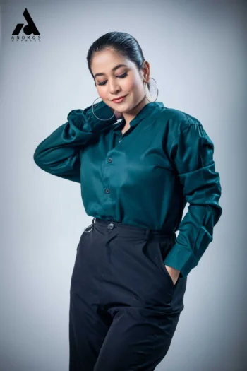 Unisex Sacramento State Green Band Collar Shirt | Mandarin Collar