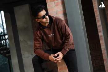 Anomos Premium Oversized Solid Unisex Hoodie- Chocolate