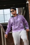 Anomos All Over Printed Hoodie- Purple
