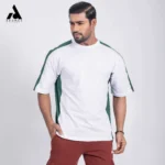 Premium Shoulder Contrast Drop Shoulder t-shirt | White