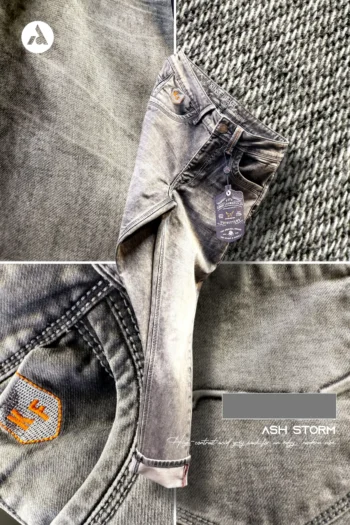 Kingfisher Slim Fit Denim Pant  (Ash Strom)