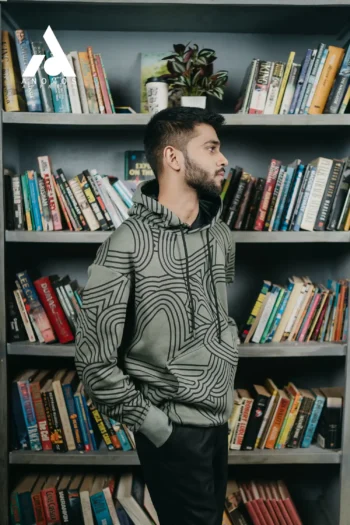 Anomos All Over Printed Hoodie- Dark Olive