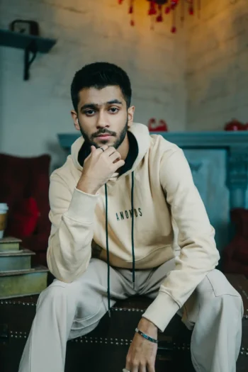 Anomos Premium Oversized Solid Unisex Hoodie- Beige