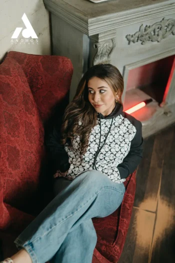 Anomos All Over Printed Reglan Hoodie- White