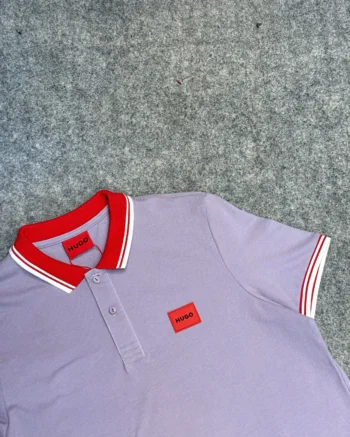 HUGO Signature Cotton Piqué Polo - Original Export Quality (Levender)