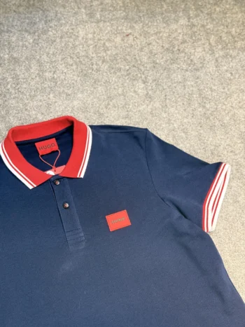 HUGO Signature Cotton Piqué Polo - Original Export Quality (Navy)