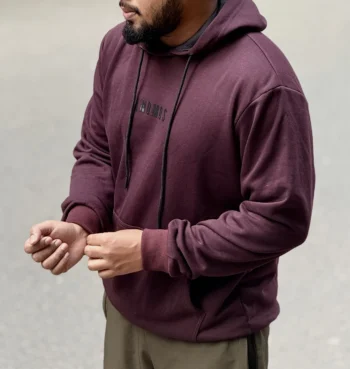 Anomos Premium Oversized Solid Unisex Hoodie- Dark Chocolate