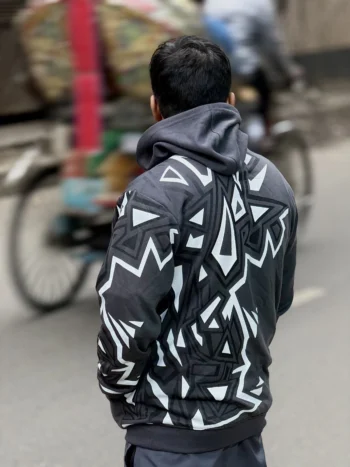 Anomos Premium Oversized Rubber Printed Unisex Hoodie- Dark Grey